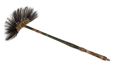 American Paint-Decorated Fire Brush. American Paint-Decorated Fire Brush c. 1840. 26 x 11 1/2 