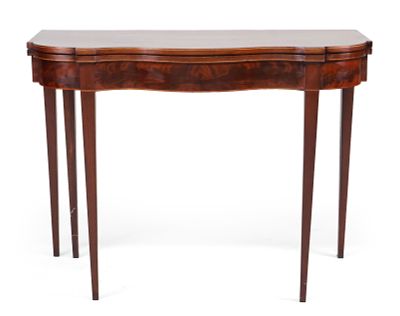 The Conover Family Federal Inlaid and Figured Mahogany Games Table. The Conover Family Federal 