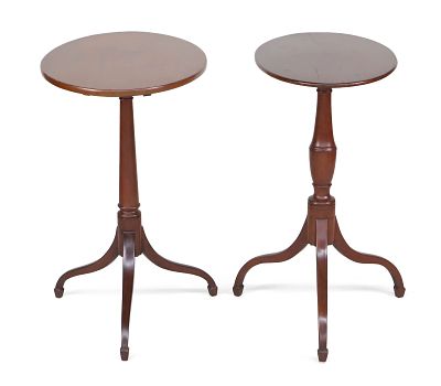 Two Similar Federal Mahogany Candlestands. Two Similar Federal Mahogany Candlestands New Jersey 