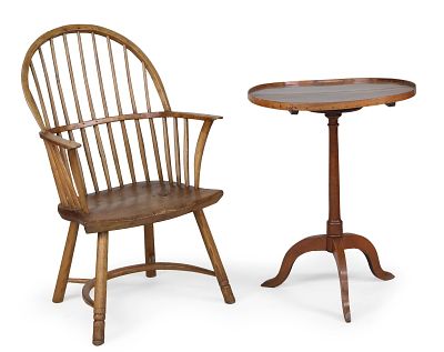 Windsor Oak Bowback Armchair. Windsor Oak Bowback Armchair English, 18th C. Together with an 