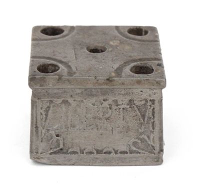 Pewter Quill Pen Holder. Pewter Quill Pen Holder New Jersey, dated February 1, 1804 and W. 