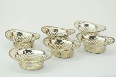 Set of Six Webster Sterling Silver Nut Dishes. Set of Six Webster Sterling Silver Nut 