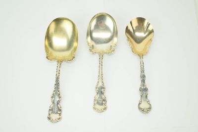 Two Whiting Louis XV Preserve Spoons. Two Whiting Louis XV Preserve Spoons Two Whiting Louis XV 