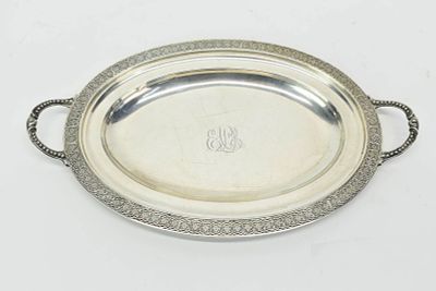 Early Tiffany & Co English Sterling Double Handled Serving Platter. Early Tiffany &amp; Co 