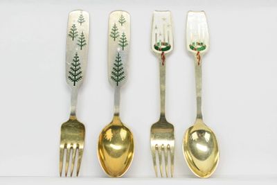 A. Michelsen Danish Sterling Silver Christmas Spoons & Forks. A. Michelsen Danish Sterling 