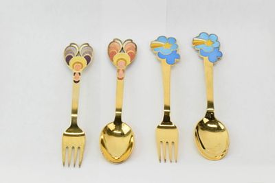 A. Michelsen Danish Sterling Silver Christmas Spoons & Forks. A. Michelsen Danish Sterling 