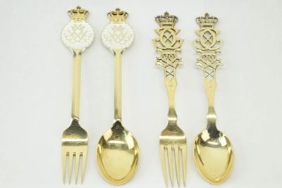 A. Michelsen Danish Sterling Silver Commemorative Spoons & Forks. A. Michelsen Danish Sterling 