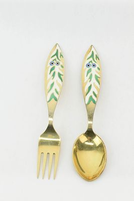 A. Michelsen Danish Sterling Silver Christmas Spoon & Fork. A. Michelsen Danish Sterling Silver 