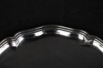 Two Circular Silver Trays. Two Circular Silver Trays Both in the Chippendale style. One in Image - 1