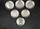 Fourteen 800 Silver Coasters. Fourteen 800 Silver Coasters Approx. 13 t.o. Together with ten Image - 1