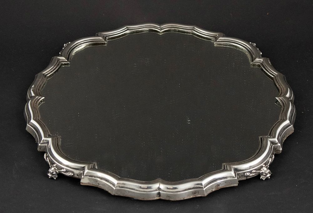 Continental 800 Silver Circular Mirror-Plateau. Continental 800 Silver Circular 