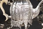 Ornate Continental Silver Partial Tea Service. Ornate Continental Silver Partial Tea Image - 4