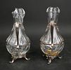 Pair of Silver Plated and Glass Pitchers. Pair of Silver Plated and Glass Pitchers Losses 
10 Image - 6