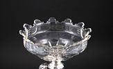 French Silver and Glass Center Bowl. French Silver and Glass Center Bowl With cherub. 
11 1/2 Image - 3