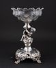 French Silver and Glass Center Bowl. French Silver and Glass Center Bowl With cherub. 
11 1/2 Image - 6