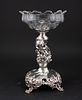 French Silver and Glass Center Bowl. French Silver and Glass Center Bowl With cherub. 
11 1/2 Image - 7