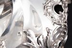 French Silver and Glass Center Bowl. French Silver and Glass Center Bowl With cherub. 
11 1/2 Image - 8