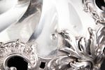 French Silver and Glass Center Bowl. French Silver and Glass Center Bowl With cherub. 
11 1/2 Image - 9