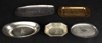 Two Sterling Silver Bowls. Two Sterling Silver Bowls One octagonal, 11"l, 6"l. Approx. 9 t.o. 