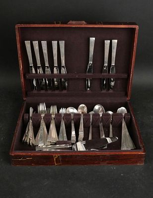 International Sterling Silver Modern Flatware. International Sterling Silver Modern Flatware In 