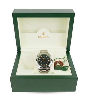 Rolex "Milgauss" Wristwatch. Rolex "Milgauss" Wristwatch Model 116400V. A complete, one owner 