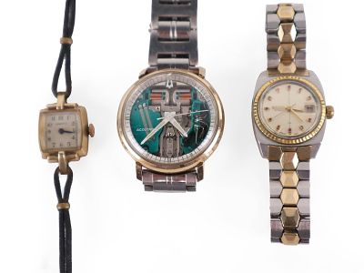 Three Vintage Watches, Bulova Accutron. Three Vintage Watches, Bulova Accutron Comprising, a 