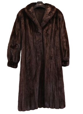 Mink Fur Coat. Mink Fur Coat Cleaned by Neiman Marcus. 46 1/2"l, 17"w across shoulders, 24"l 