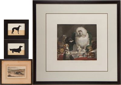 After Edwin Henry Landseer, English 1802-1873, Laying Down The Law, Print. After Edwin Henry 