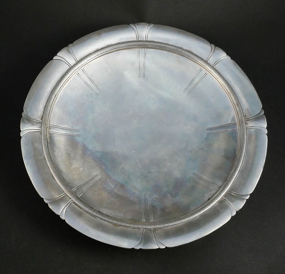 Vintage Tiffany Sterling Silver Footed Plate. Vintage Tiffany Sterling Silver Footed 