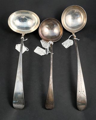 Three American Silver Ladles, Philadelphia, PA. Three American Silver Ladles, Philadelphia 