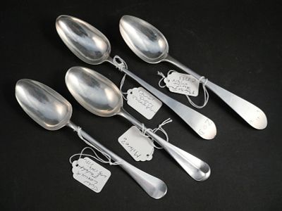 Four Philadelphia American Silver Tablespoons. Four Philadelphia American Silver 