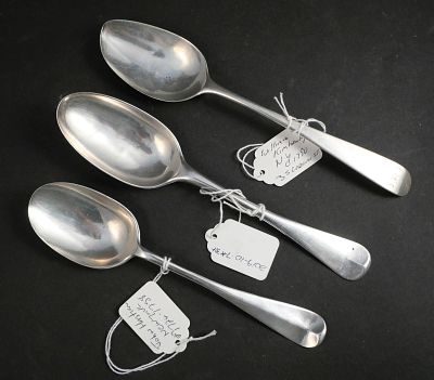Three New York American Silver Tablespoons. Three New York American Silver 