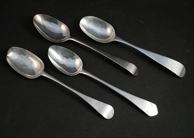 Four American Silver Tablespoons. Four American Silver Tablespoons All illegibly marked. 