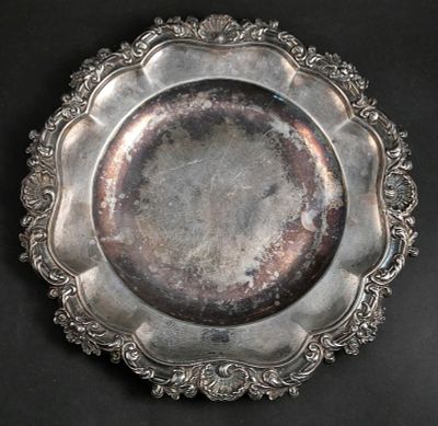 Ornate Odiot Paris French Silver Dish. Ornate Odiot Paris French Silver Dish Scroll and shell 
