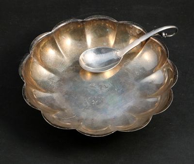 Vintage Georg Jensen Sterling Silver Spoon and Bowl. Vintage Georg Jensen Sterling Silver Spoon 