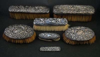 Sterling Silver Vanity Brushes and Accessories. Sterling Silver Vanity Brushes and 