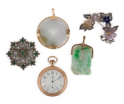 Collection of Vintage Jewelry and a Watch. Collection of Vintage Jewelry and a Watch Including: 