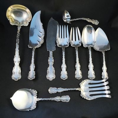 American Sterling Silver "Louis XV" Flatware. American Sterling Silver "Louis XV" Flatware By 