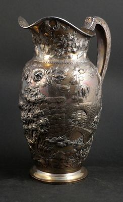 S. Kirk and Sons Sterling Water Pitcher. S. Kirk and Sons Sterling Water Pitcher Bucolic 