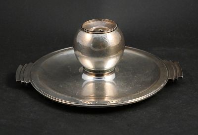 Modern Georg Jensen Sterling Silver Inkwell. Modern Georg Jensen Sterling Silver 