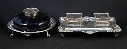 Herbert Charles Lambert English Silver Inkwell Stand. Herbert Charles Lambert English Silver Image - 1