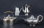 English Silver Teapot with a Greyhound Finial. English Silver Teapot with a Greyhound Image - 1