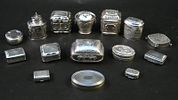 Collection of Vintage Silver Vinaigrettes and Boxes. Collection of Vintage Silver Vinaigrettes Image - 1
