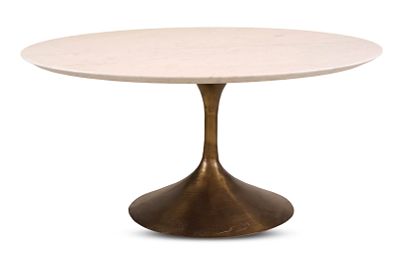 Modern Tulip Style Stone Top Dining Table. Modern Tulip Style Stone Top Dining Table With 