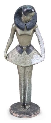 Standing Pierrette Statue, Plaster or Resin. Standing Pierrette Statue Plaster or Resin 