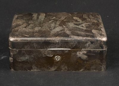Sterling Silver Jewelry Box. Sterling Silver Jewelry Box With baby blue velvet fitted interior 
