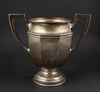 Sterling Silver Double Handled Urn or Trophy. Sterling Silver Double Handled Urn or Trophy By 