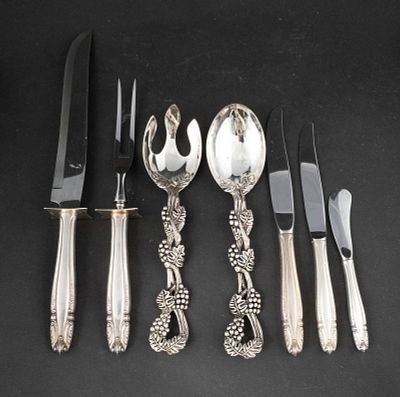 Sterling Silver "Stradivari" Pattern Flatware. Sterling Silver "Stradivari" Pattern 