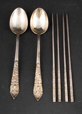 Kotagede Chopsticks and Spoons. Kotagede Chopsticks and Spoons Stamped, illegibly ... EH 80 