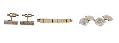 Georg Jensen Sterling Cufflinks and Tie Bar. Georg Jensen Sterling Cufflinks and Tie 